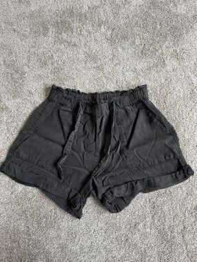 AERIE | Black Women's Elastic Waist Drawstring Shorts